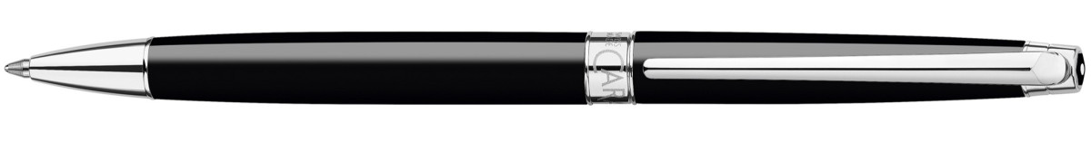 Caran d'Ache Léman Slim Ballpoint Pen - Ebony Black Lacquer Rhodium ...