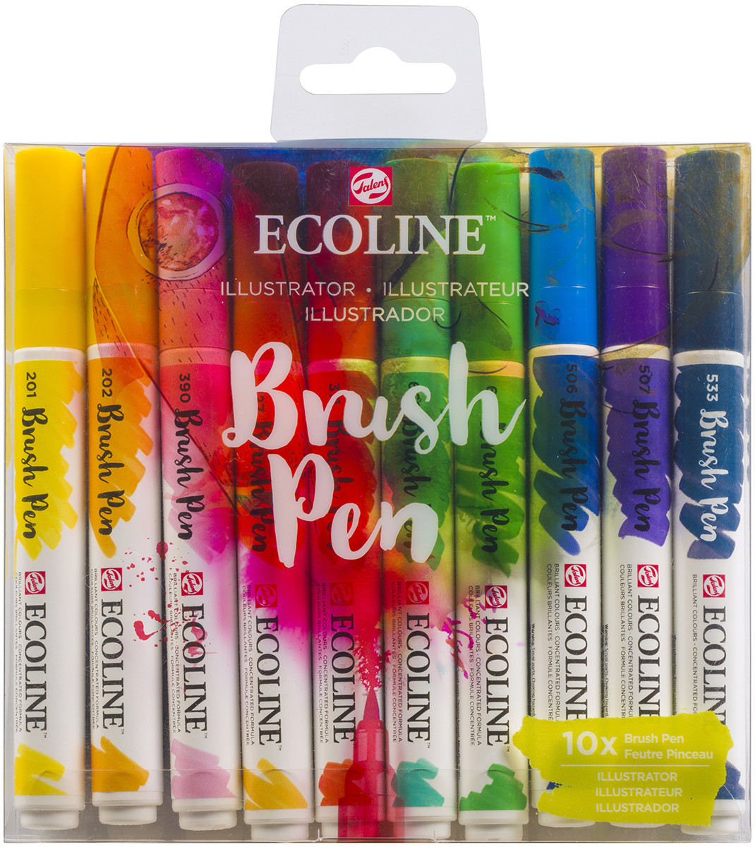 Andes opslaan Belastingbetaler Ecoline Brush Pen Set - Illustration Colours (Pack of 10) | 11509807 | The  Online Pen Company