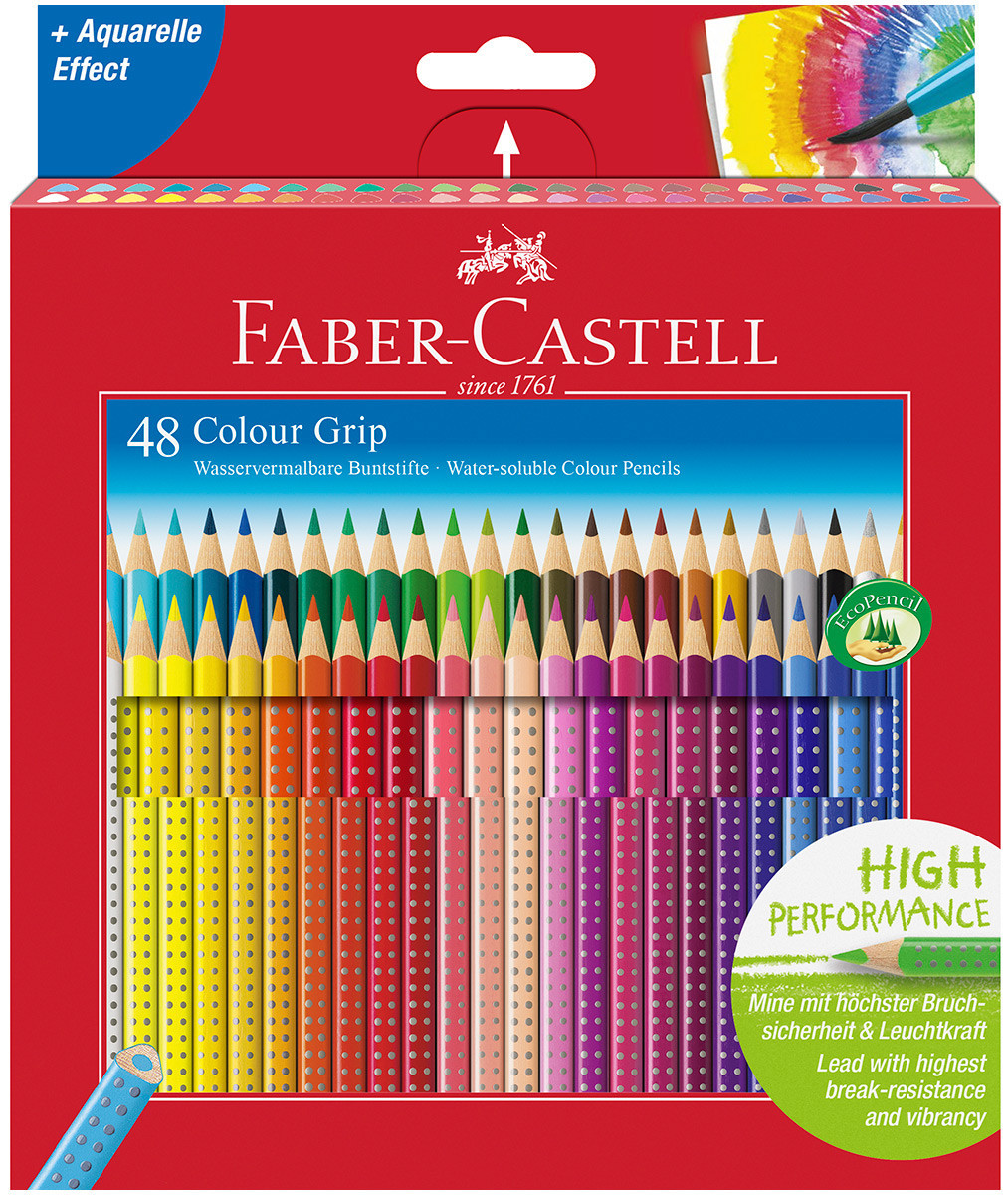 Horen van Motivatie Op de grond Faber-Castell Colour Grip Pencils - Assorted Colours (Pack of 48) | 112449  | The Online Pen Company
