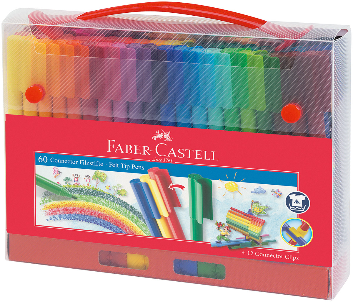 Faber-Castell Connector Pens - Assorted Colours (Pack of 60) | 155560 | Online Pen Company