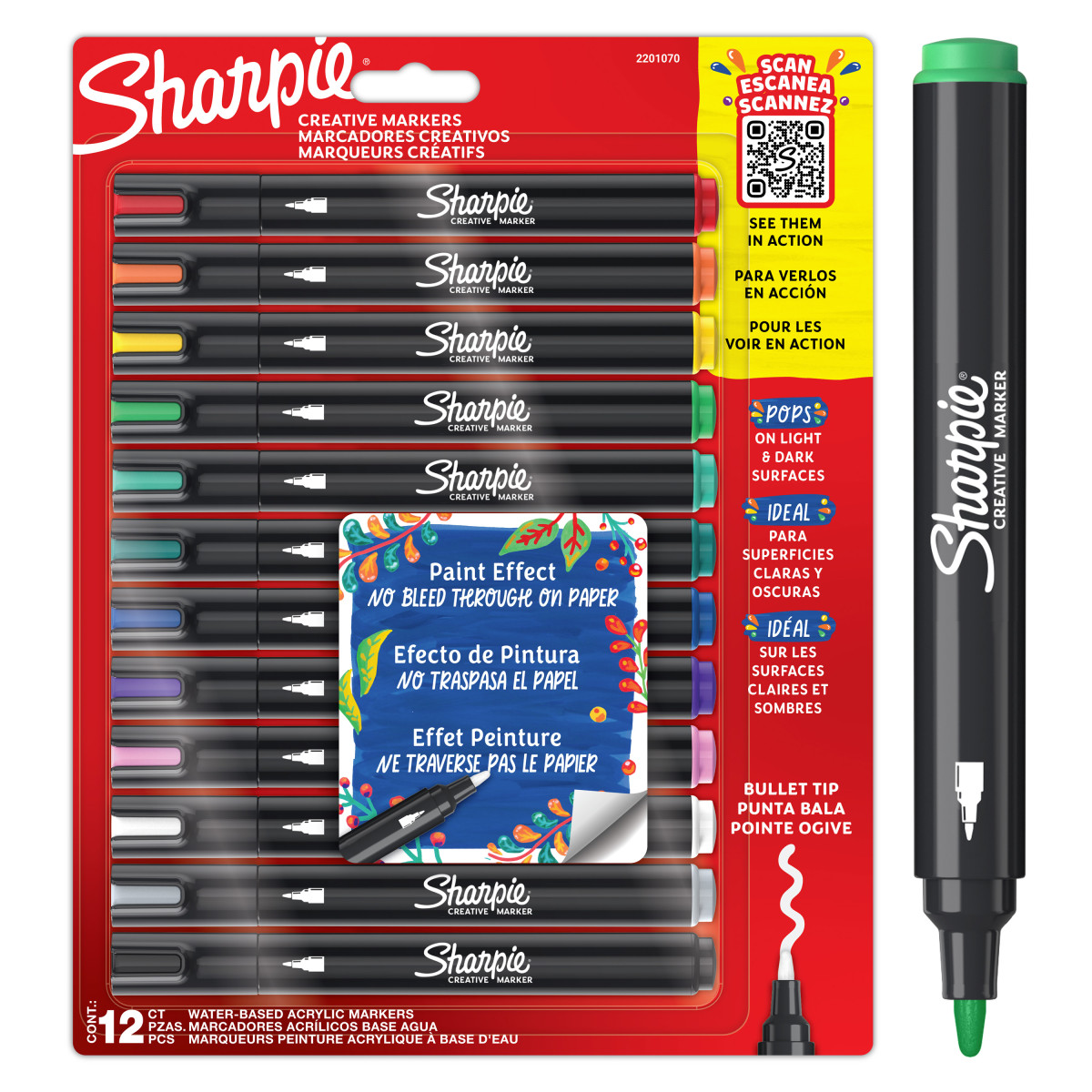 Sharpie Acrylic Creative Marker - Bullet Point - Assorted (Blister of ...