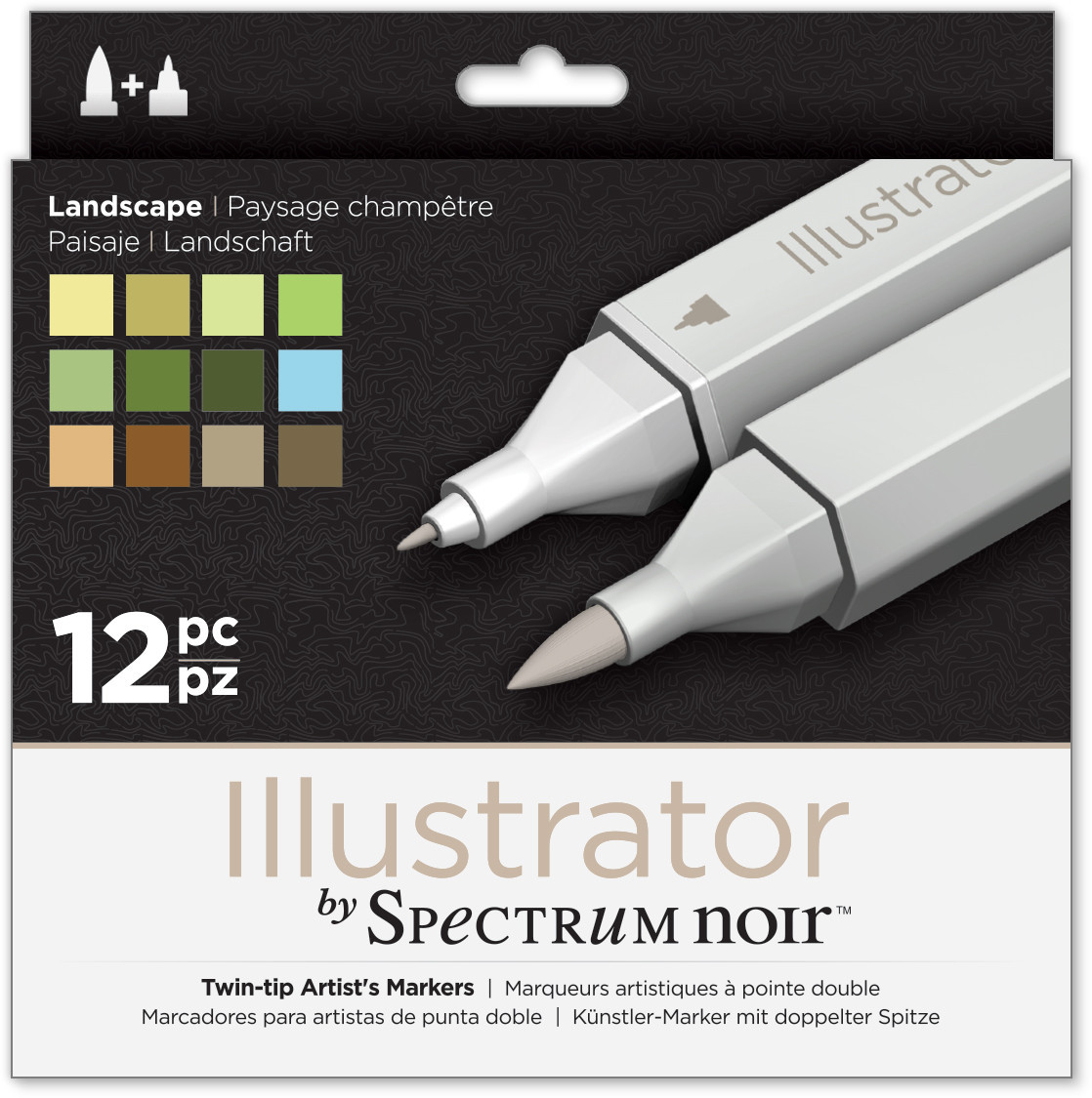 Spectrum Noir Illustrator Markers - Landscape (Pack of 12) | SPECN-IL12-LAN | The Pen Company