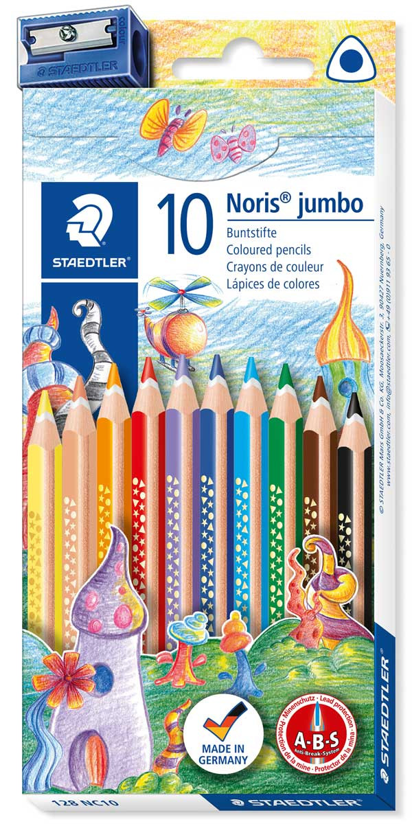 Staedtler Noris Jumbo Triplus Colouring Pencils - Assorted Colours ...
