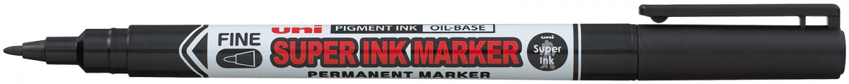UNI-BALL SUPER INK MARKER permanent Textile / toutes surfaces PNA125 Pte  Fine 0,9mm Noir x 12 - Marqueur - LDLC