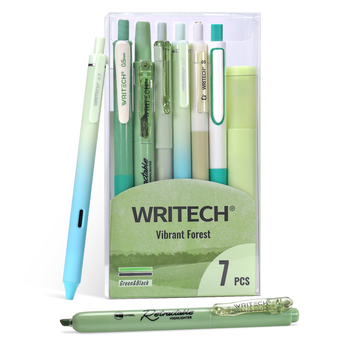 Writech Color Coded Writing Set - Green & Black (Box of 7) | W-JK04-4 ...