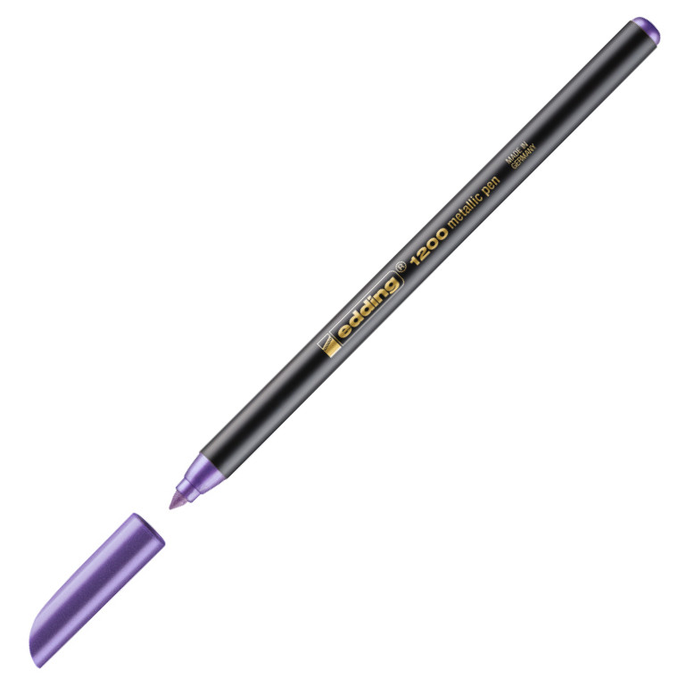Edding 1200 Fibre Tip Pen - Metallic Violet - Pack of 10