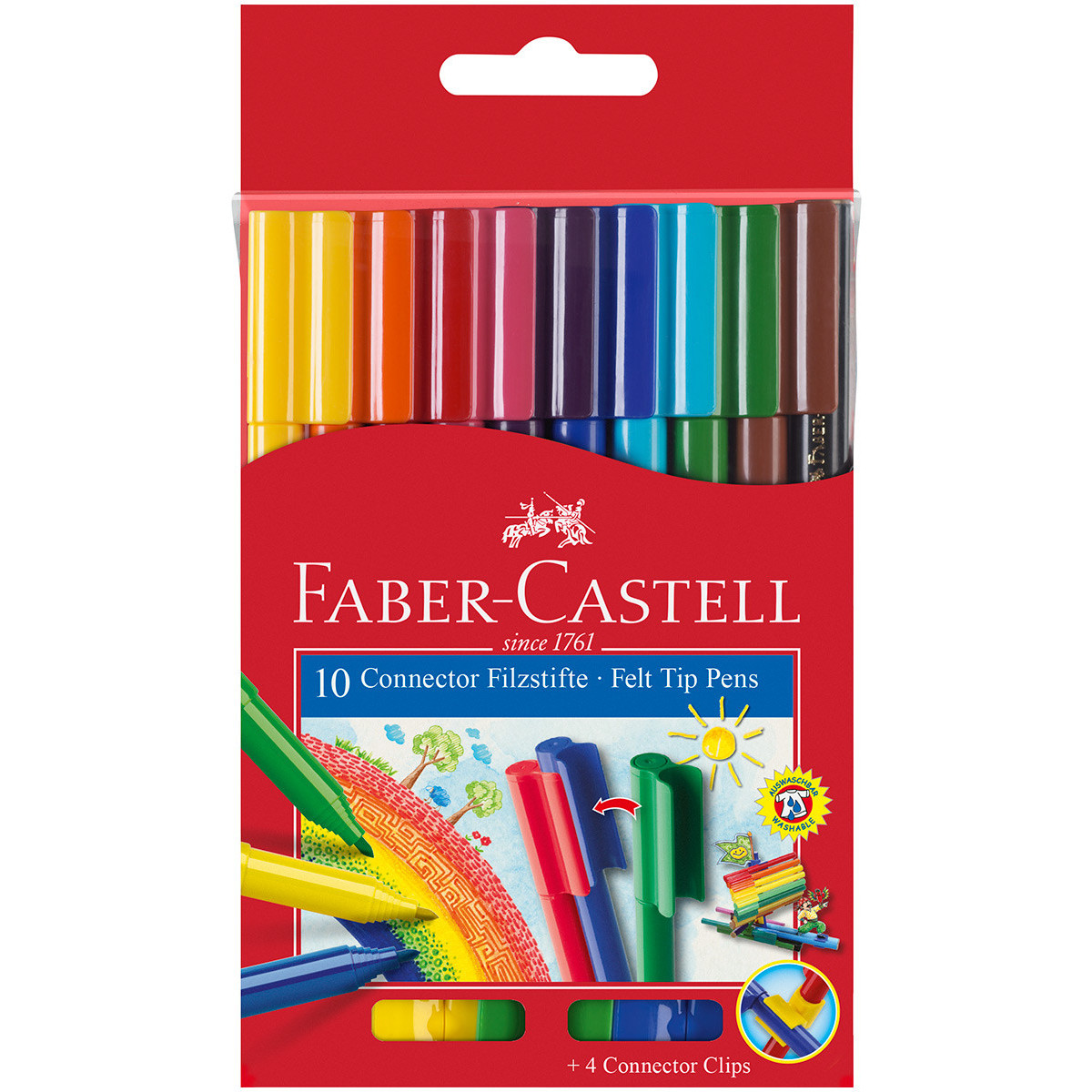 FABER-CASTELL 25 Connector Pens - Fibre Tip Colour