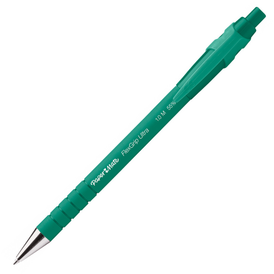 Paper Mate Flexgrip Ultra 0.7mm Retractable Ballpoint Pen (12 Pack) - Black  for sale online