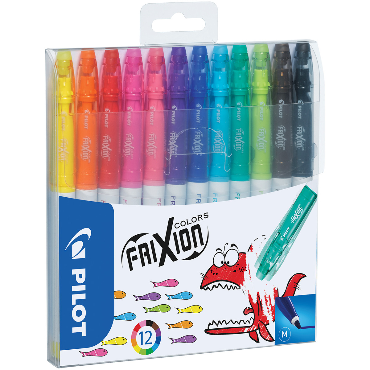 Pilot FriXion Colors Erasable Fibre Tip Pen - Assorted (Pack of 12), 423888