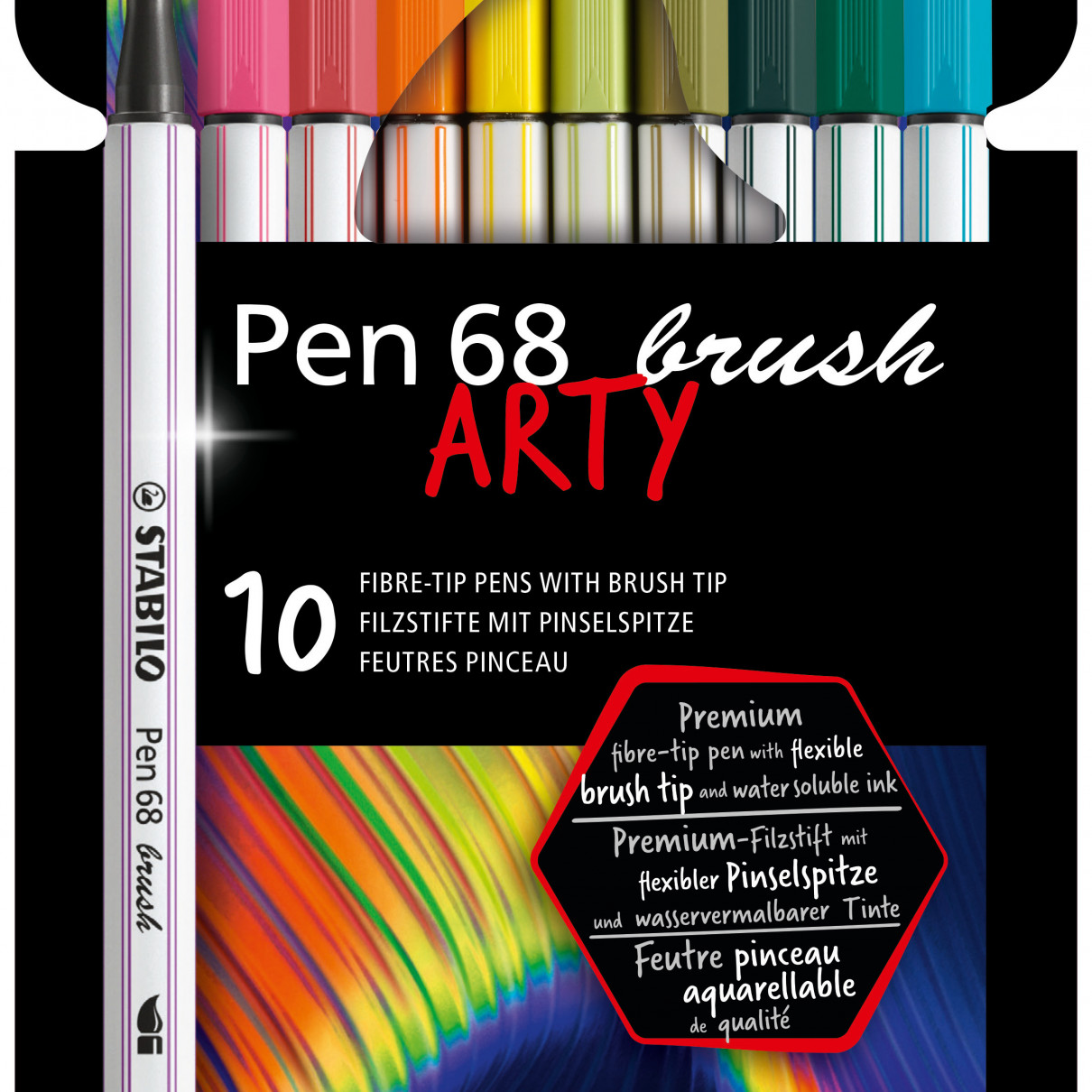 STABILO Pen 68 Brush, Set of 10