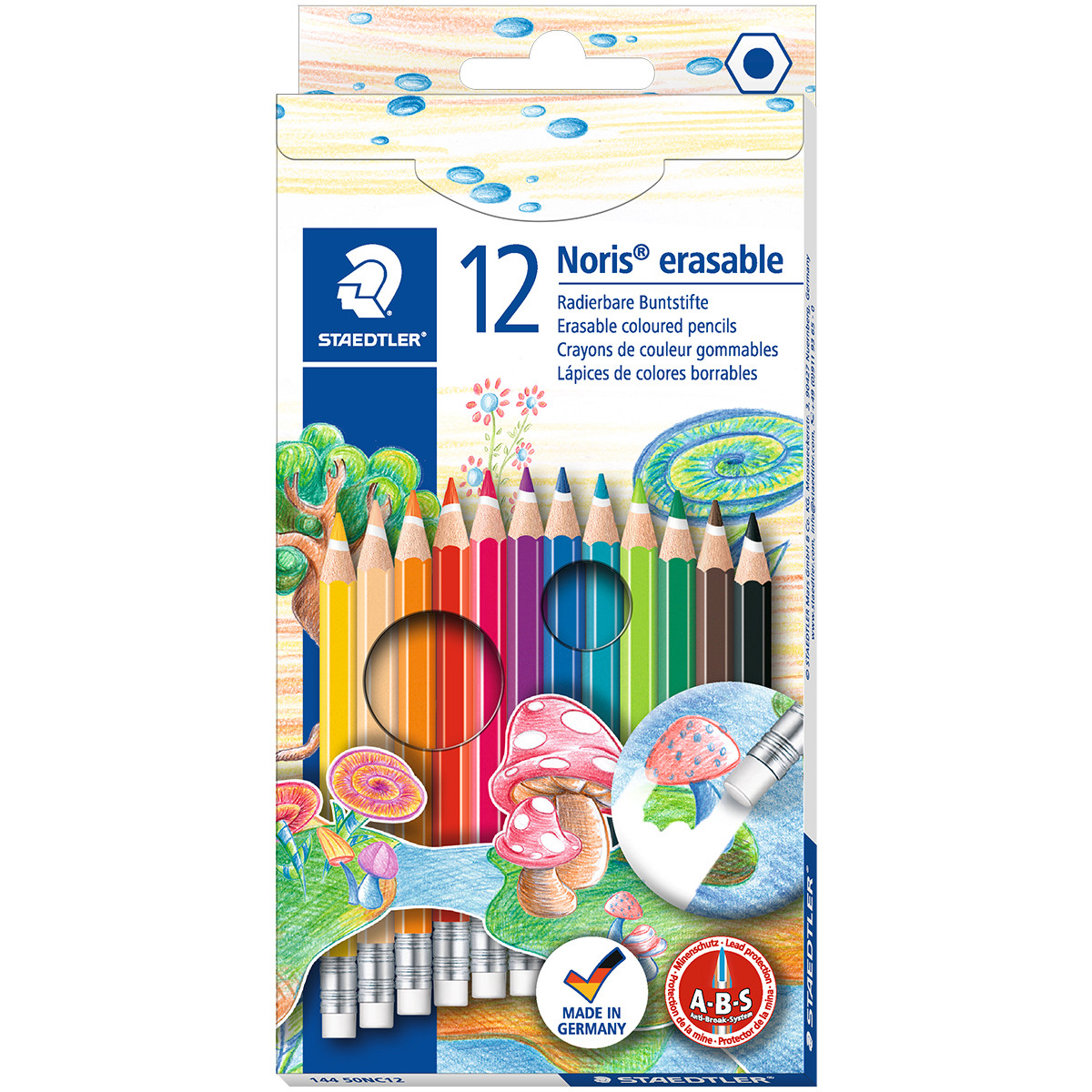 Hard to Find Staedtler Erasable Colored Pencils 12 Colors 144 50NC12 gently  used
