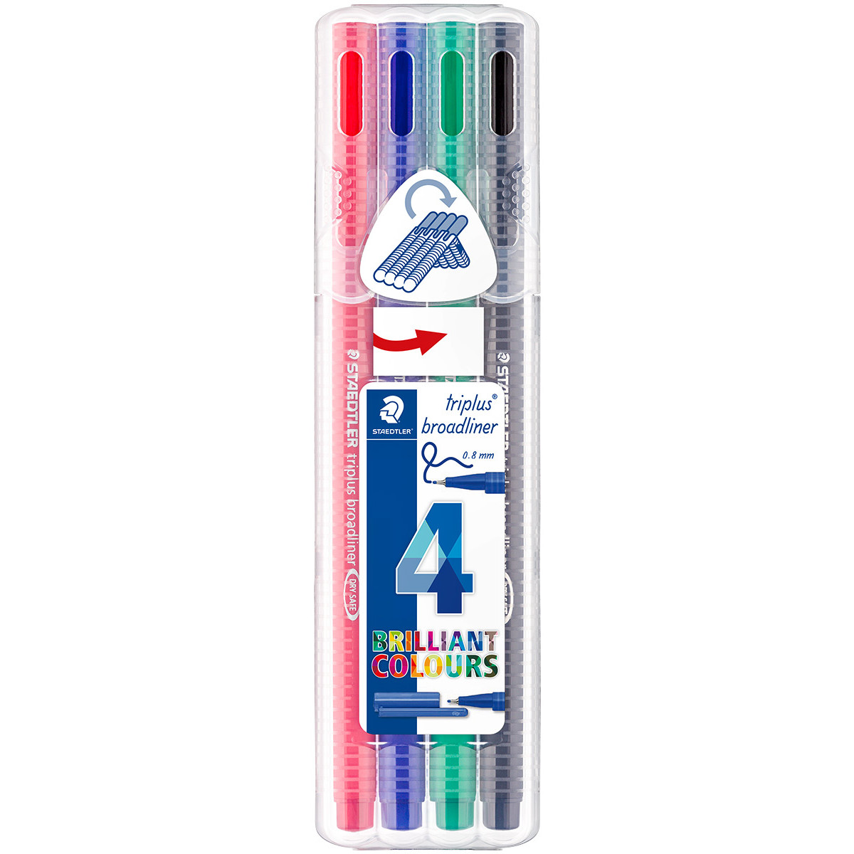 Staedtler Triplus Broadliner Felt Tip Pen - Assorted Colors, Set