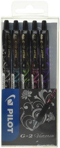 Pilot G-207 Victoria Rollerball Pen - Assorted (Pack of 5)