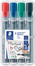 Staedtler Lumocolor Flipchart Marker - Bullet Tip - Assorted Colours (Pack of 4)
