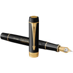 Parker Duofold 135 Fountain Pen - Centennial Black Gold Trim - Picture 3