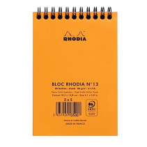 Rhodia Classic Wirebound Notepad - Medium - Orange - Squared - Picture 1