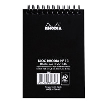 Rhodia Classic Wirebound Notepad - Medium - Black - Dotted - Picture 1