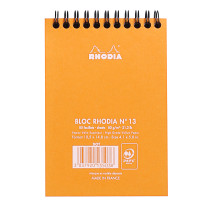 Rhodia Classic Wirebound Notepad - Medium - Orange - Dotted - Picture 1