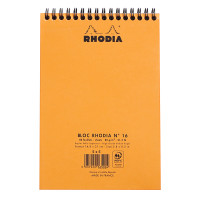 Rhodia Classic Wirebound Notepad - Large - Orange - Squared - Picture 1