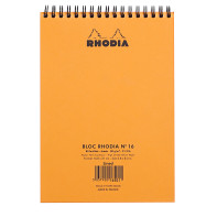 Rhodia Classic Wirebound Notepad - Large - Orange - Lined - Picture 1