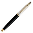 Waterman Carene Fountain Pen - Deluxe Black & Silver Gold Trim - Picture 1