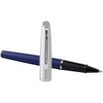 Waterman Embleme Rollerball Pen - Blue Chrome Trim - Picture 2