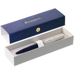 Waterman Embleme Ballpoint Pen - Blue Chrome Trim - Picture 1