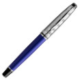 Waterman Expert Rollerball Pen - Deluxe Blue Chrome Trim - Picture 1