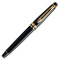 Waterman Expert Fountain Pen - Black Gold Trim with Solid 18K Gold Nib - Picture 1