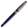 Waterman Expert Fountain Pen - Prussian Blue Gold Trim with Solid 18K Gold Nib - Picture 1