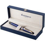 Waterman Expert Fountain Pen - Prussian Blue Gold Trim with Solid 18K Gold Nib - Picture 2