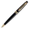 Waterman Expert Fountain & Ballpoint Pen Set - Black Gold Trim in Luxury Gift Box - Picture 3