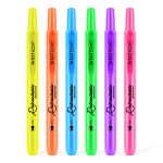 Writech Retractable Highlighter - Assorted Neon (Pack of 6) - Picture 1