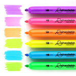 Writech Retractable Highlighter - Assorted Neon (Pack of 6) - Picture 2