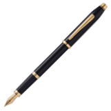 Cross Century II Fountain Pen - Black Lacquer Gold Trim