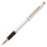 Cross Century II Fountain Pen - Pearlescent White Rose Gold Trim