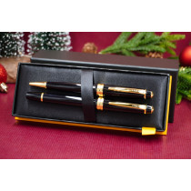 Cross Bailey  Light Ballpoint Pen & Fountain Pen Gift Set - Black Gold Trim