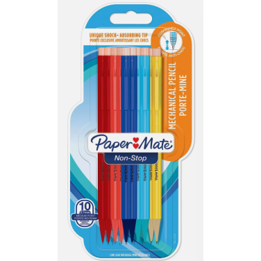 Papermate Sharpwriter Mechanical Pencil - 0.7mm - Assorted Neon Colours (Blister of 10)