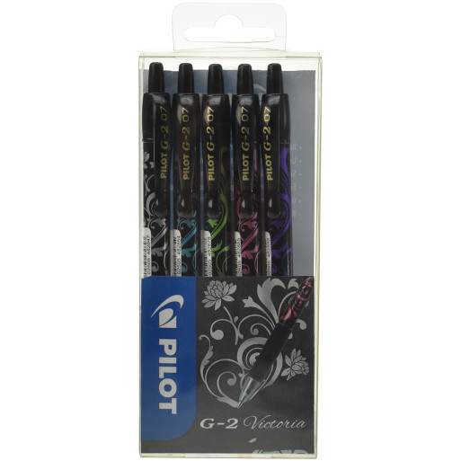 Pilot G-207 Victoria Rollerball Pen - Assorted (Pack of 5)