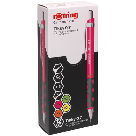 Rotring Tikky Mechanical Pencil - Assorted Neon Colours - 0.70mm