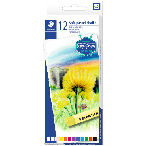 Staedtler Karat Soft Pastel Chalks - Assorted Colours (Pack of 12)