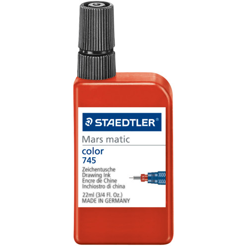 Staedtler Mars Matic Drawing Ink for Film & Paper - Red (22ml)