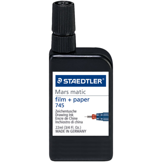 Staedtler Mars Matic Drawing Ink For Film & Paper - Black (22ml)