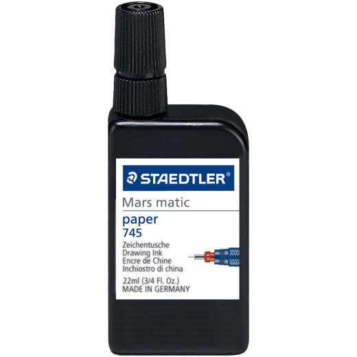 Staedtler Mars Matic Drawing Ink For Paper - Black (22ml)