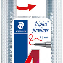  STAEDTLER triplus fineliner, 0.3mm metal-clad tip, ergonomic  triangular barrel, for writing, drawing and coloring, set of 20 fineliners,  334 SB20