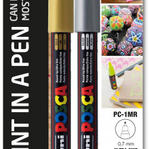 Uni Posca - PC-1MR - Silver Extra-Fine Pin Tip – Honey Bee Stamps