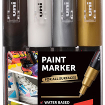 Posca PC-1M Extra-Fine Bullet Tip Marker Pens - Pastel Colours (Pack of 8)