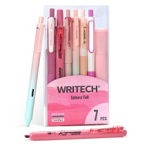 Writech Color Coded Writing Set - Pink & Black (Box of 7)