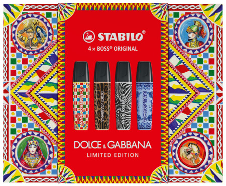 STABILO X Dolce & Gabbana - BOSS Original Highlighters - Pack of 4