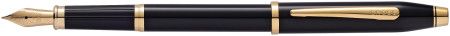 Cross Century II Fountain Pen - Black Lacquer Gold Trim